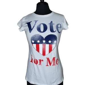 Vintage 00s Vote for Me Tee Shirt NWT top graphic T-Shirt blouse
